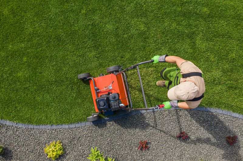 Lawn Mowing in Spring